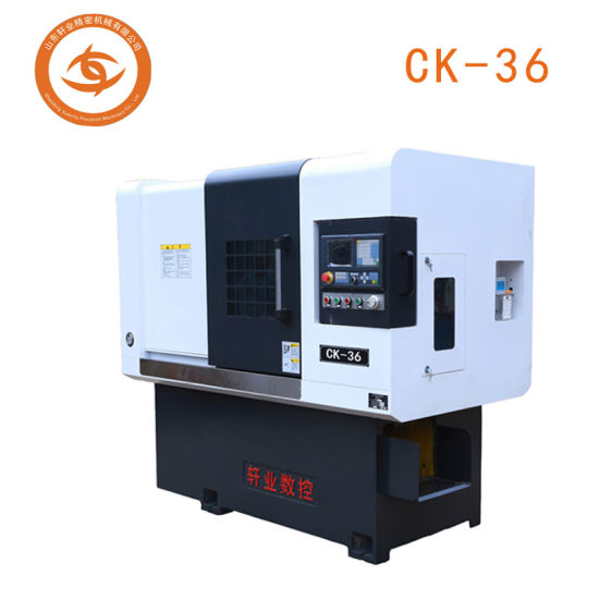 Tornio CNC Xuanye Ck-36 ad alta precisione a letto inclinato a 90 gradi con servomotore in acciaio